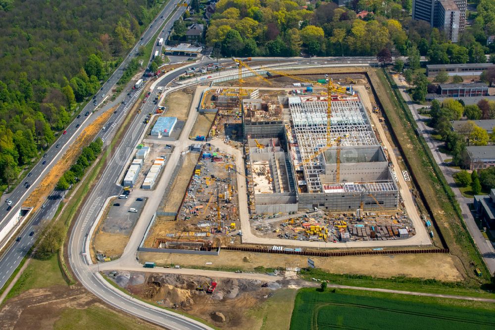 Luftaufnahme Dortmund - Baustelle zum Neubau eines Gebäudekomplexes auf dem Gelände des Logistikzentrums Geldspeicher der Deutschen Bundesbank in Dortmund im Bundesland Nordrhein-Westfalen