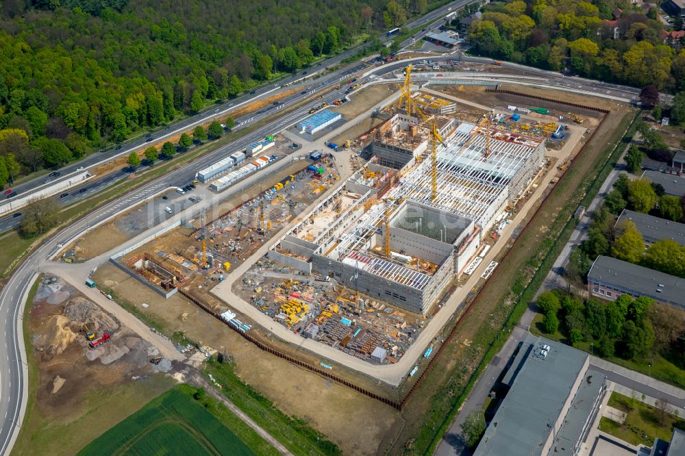 Luftbild Dortmund - Baustelle zum Neubau eines Gebäudekomplexes auf dem Gelände des Logistikzentrums Geldspeicher der Deutschen Bundesbank in Dortmund im Bundesland Nordrhein-Westfalen