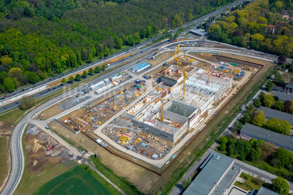 Luftaufnahme Dortmund - Baustelle zum Neubau eines Gebäudekomplexes auf dem Gelände des Logistikzentrums Geldspeicher der Deutschen Bundesbank in Dortmund im Bundesland Nordrhein-Westfalen