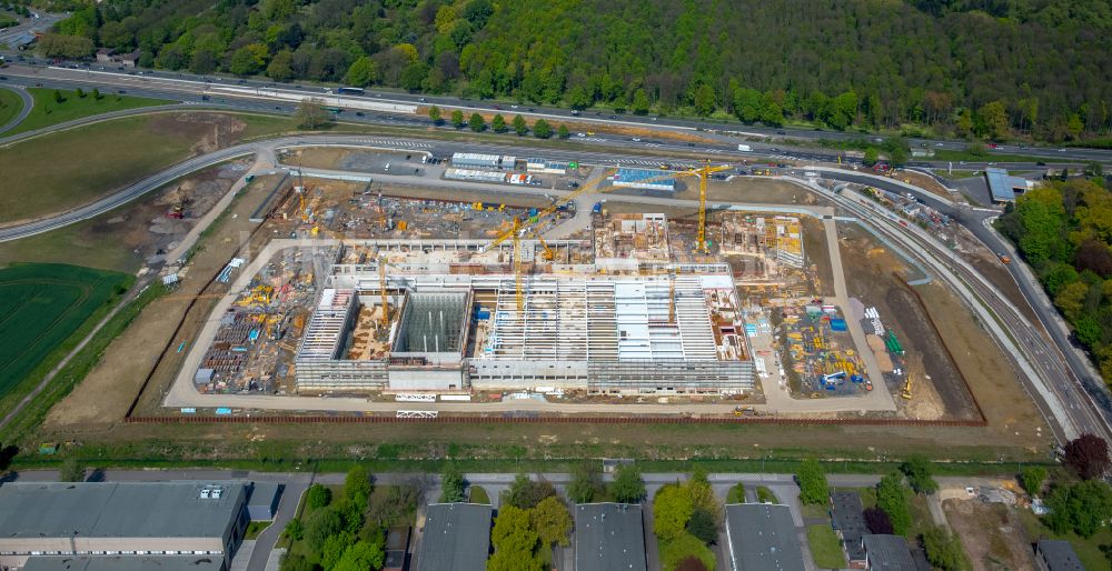 Luftaufnahme Dortmund - Baustelle zum Neubau eines Gebäudekomplexes auf dem Gelände des Logistikzentrums Geldspeicher der Deutschen Bundesbank in Dortmund im Bundesland Nordrhein-Westfalen