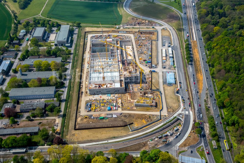 Luftbild Dortmund - Baustelle zum Neubau eines Gebäudekomplexes auf dem Gelände des Logistikzentrums Geldspeicher der Deutschen Bundesbank in Dortmund im Bundesland Nordrhein-Westfalen