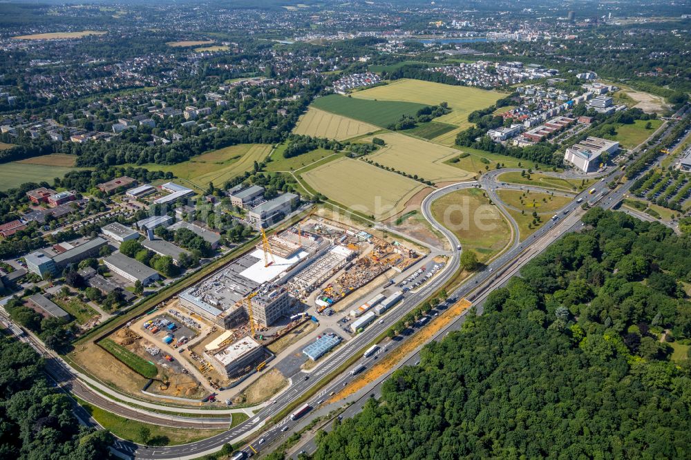 Dortmund aus der Vogelperspektive: Baustelle zum Neubau eines Gebäudekomplexes auf dem Gelände des Logistikzentrums Geldspeicher der Deutschen Bundesbank in Dortmund im Bundesland Nordrhein-Westfalen