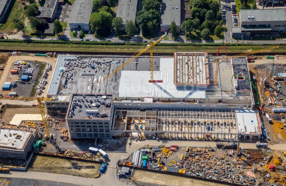 Luftaufnahme Dortmund - Baustelle zum Neubau eines Gebäudekomplexes auf dem Gelände des Logistikzentrums Geldspeicher der Deutschen Bundesbank in Dortmund im Bundesland Nordrhein-Westfalen