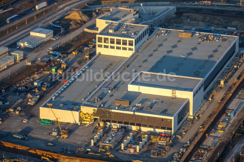 Luftaufnahme Dortmund - Baustelle zum Neubau eines Gebäudekomplexes auf dem Gelände des Logistikzentrums Geldspeicher der Deutschen Bundesbank in Dortmund im Bundesland Nordrhein-Westfalen