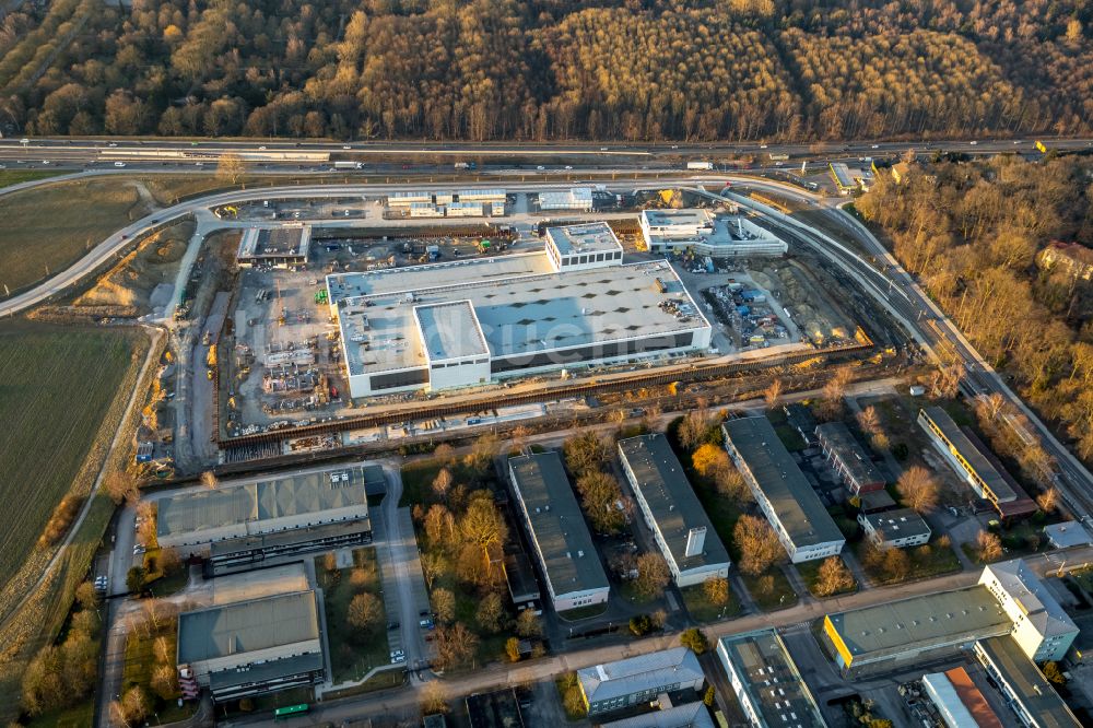 Luftbild Dortmund - Baustelle zum Neubau eines Gebäudekomplexes auf dem Gelände des Logistikzentrums Geldspeicher der Deutschen Bundesbank in Dortmund im Bundesland Nordrhein-Westfalen