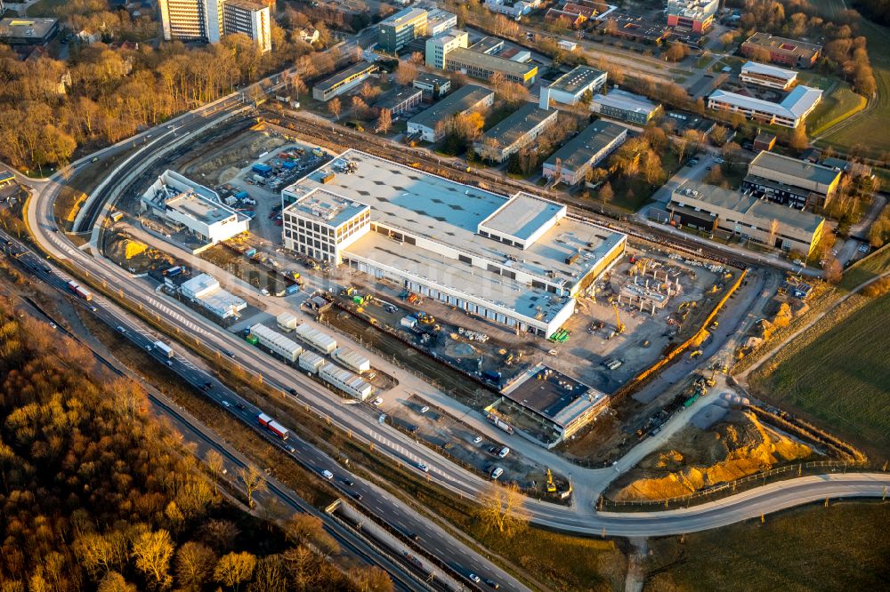 Luftbild Dortmund - Baustelle zum Neubau eines Gebäudekomplexes auf dem Gelände des Logistikzentrums Geldspeicher der Deutschen Bundesbank in Dortmund im Bundesland Nordrhein-Westfalen