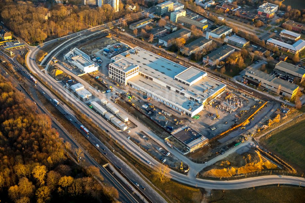 Luftaufnahme Dortmund - Baustelle zum Neubau eines Gebäudekomplexes auf dem Gelände des Logistikzentrums Geldspeicher der Deutschen Bundesbank in Dortmund im Bundesland Nordrhein-Westfalen