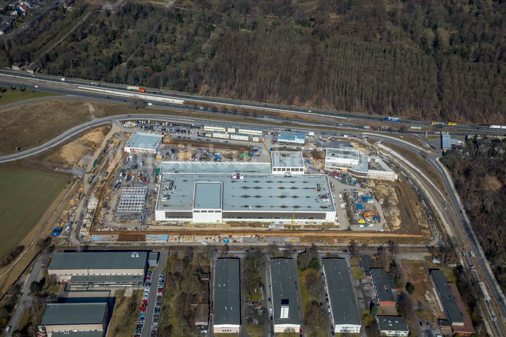 Luftbild Dortmund - Baustelle zum Neubau eines Gebäudekomplexes auf dem Gelände des Logistikzentrums Geldspeicher der Deutschen Bundesbank in Dortmund im Bundesland Nordrhein-Westfalen