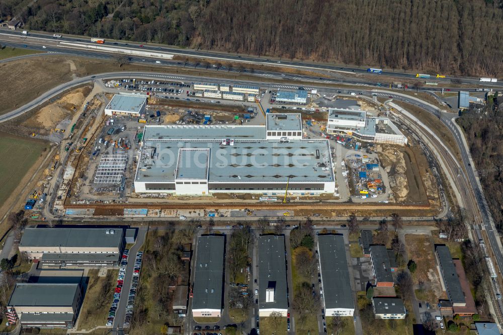 Luftaufnahme Dortmund - Baustelle zum Neubau eines Gebäudekomplexes auf dem Gelände des Logistikzentrums Geldspeicher der Deutschen Bundesbank in Dortmund im Bundesland Nordrhein-Westfalen