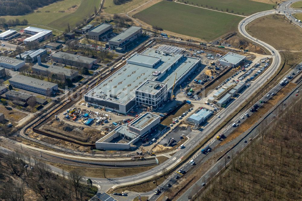 Luftbild Dortmund - Baustelle zum Neubau eines Gebäudekomplexes auf dem Gelände des Logistikzentrums Geldspeicher der Deutschen Bundesbank in Dortmund im Bundesland Nordrhein-Westfalen