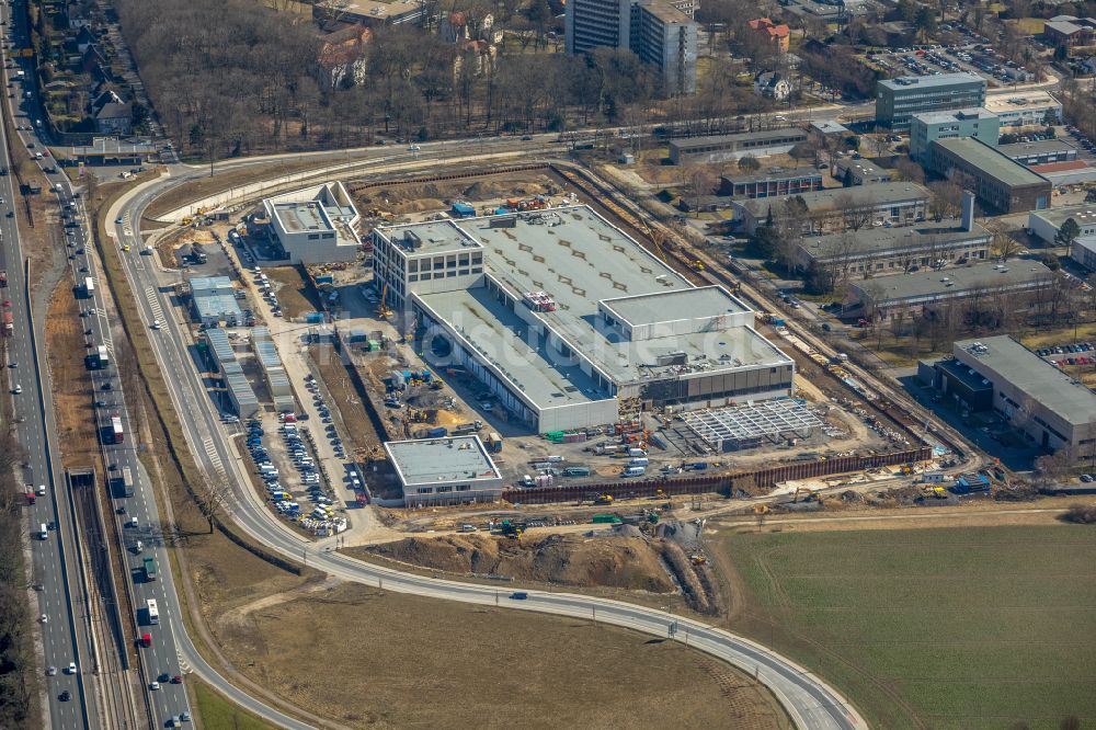 Luftaufnahme Dortmund - Baustelle zum Neubau eines Gebäudekomplexes auf dem Gelände des Logistikzentrums Geldspeicher der Deutschen Bundesbank in Dortmund im Bundesland Nordrhein-Westfalen