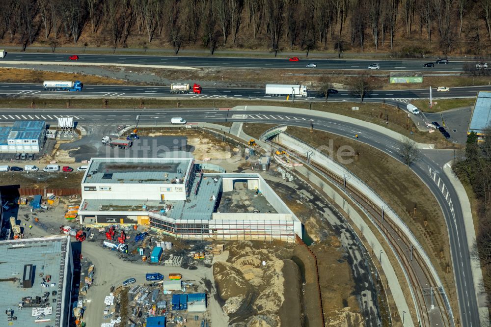 Luftbild Dortmund - Baustelle zum Neubau eines Gebäudekomplexes auf dem Gelände des Logistikzentrums Geldspeicher der Deutschen Bundesbank in Dortmund im Bundesland Nordrhein-Westfalen