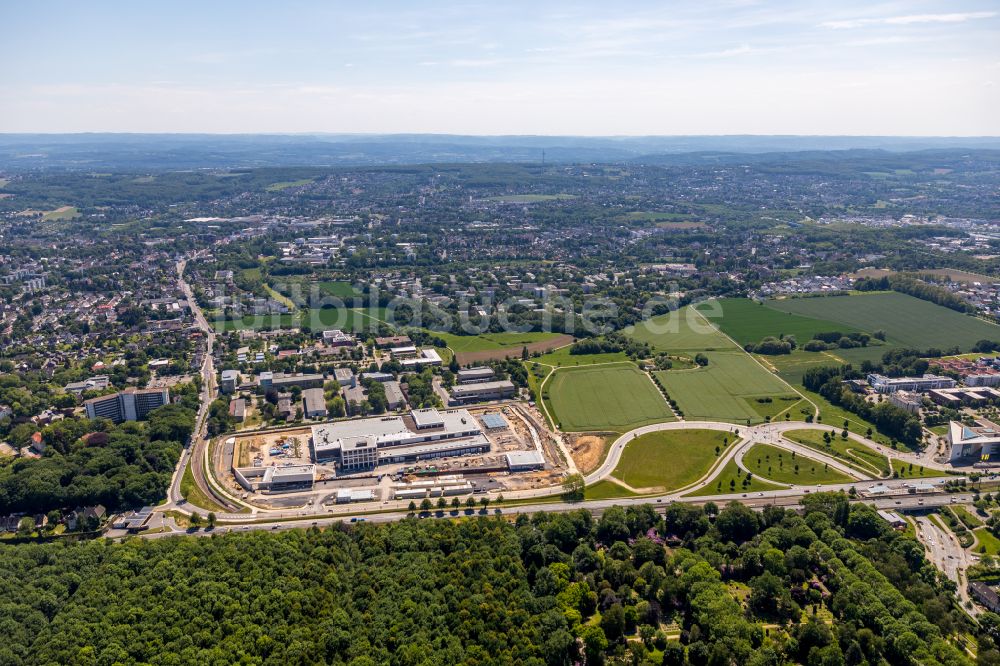 Dortmund von oben - Baustelle zum Neubau eines Gebäudekomplexes auf dem Gelände des Logistikzentrums Geldspeicher der Deutschen Bundesbank in Dortmund im Bundesland Nordrhein-Westfalen