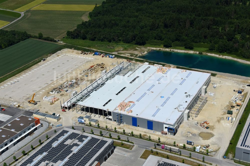 Luftbild Olching - Baustelle zum Neubau eines Gebäudekomplexes auf dem Gelände des Logistikzentrums MULTIPARK OLCHING im Ortsteil Geiselbullach in Olching im Bundesland Bayern, Deutschland