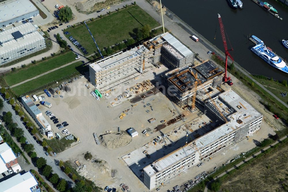 Luftaufnahme Hamburg - Baustelle zum Neubau des Gebäudekomplexes ZAL TechCenter in Hamburg Finkenwerder