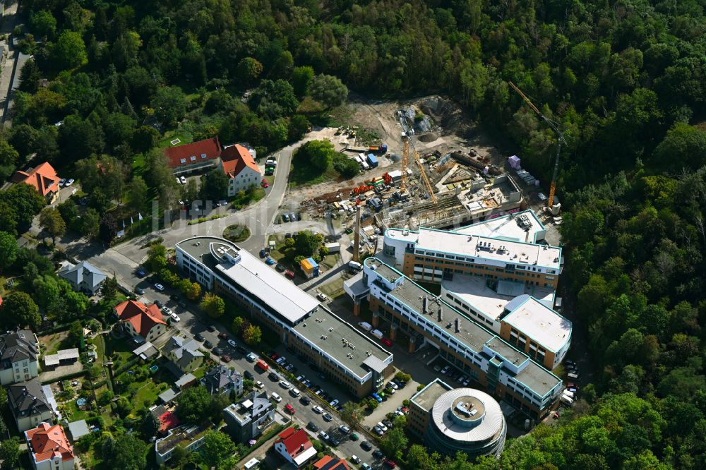 Luftbild Dresden - Baustelle zum Neubau eines Gebäudes und Bürokomplex Technologiezentrum Süd in Dresden im Bundesland Sachsen, Deutschland