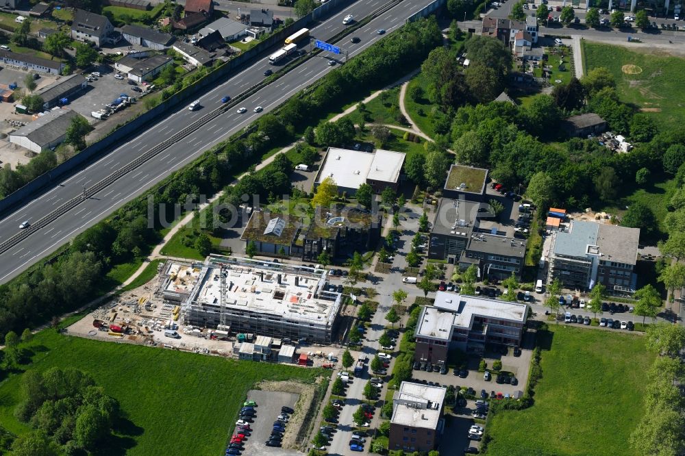 Gelsenkirchen von oben - Baustelle zum Neubau eines Gesundheitszentrum und Ärztehauses in Gelsenkirchen im Bundesland Nordrhein-Westfalen, Deutschland