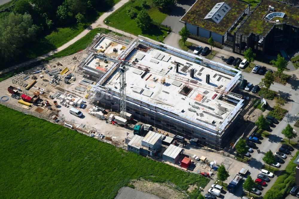 Luftbild Gelsenkirchen - Baustelle zum Neubau eines Gesundheitszentrum und Ärztehauses in Gelsenkirchen im Bundesland Nordrhein-Westfalen, Deutschland