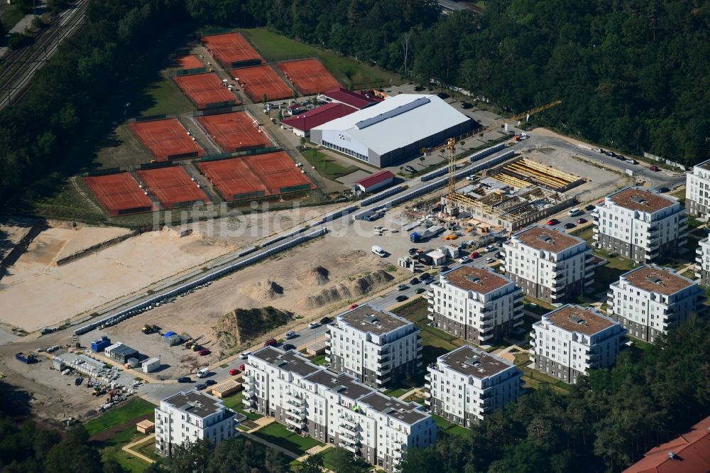 Potsdam aus der Vogelperspektive: Baustelle zum Neubau eines Gesundheitszentrum und Ärztehauses in Potsdam im Bundesland Brandenburg, Deutschland