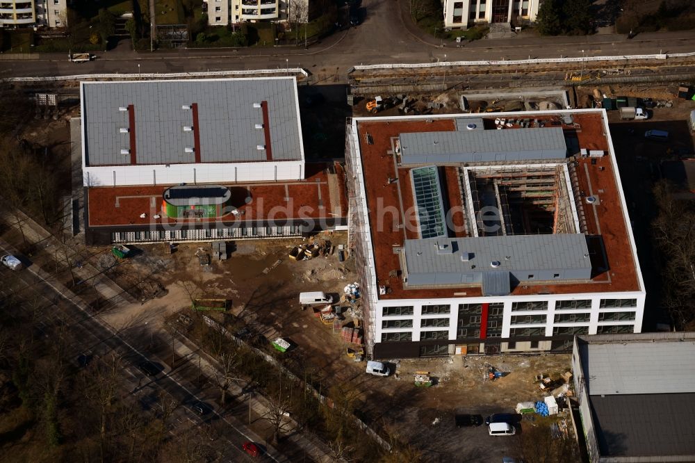 Luftbild Leipzig - Baustelle zum Neubau Gymnasium Telemannstraße in Leipzig im Bundesland Sachsen