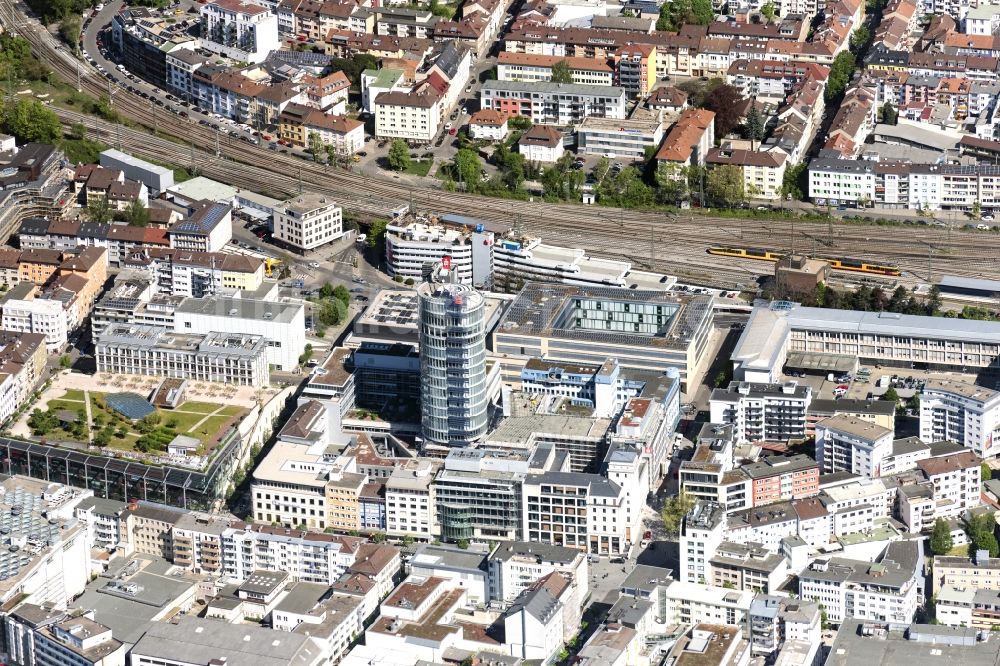 Luftbild Pforzheim - Baustelle zum Neubau der Hauptstelle der Sparkasse Pforzheim Calw in Pforzheim im Bundesland Baden-Württemberg, Deutschland