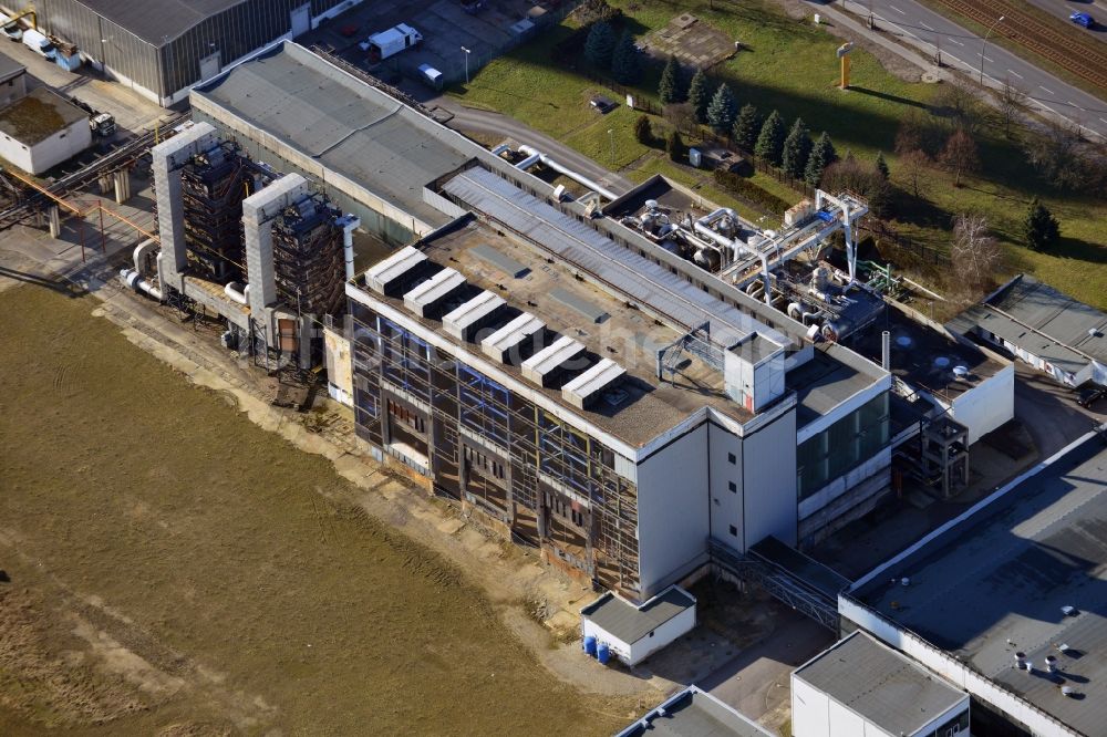 Berlin aus der Vogelperspektive: Baustelle zum Neubau des Heizkraftwerkes - Kraft-Wärme-Kopplungsanlage im Ortsteil Marzahn in Berlin, Deutschland