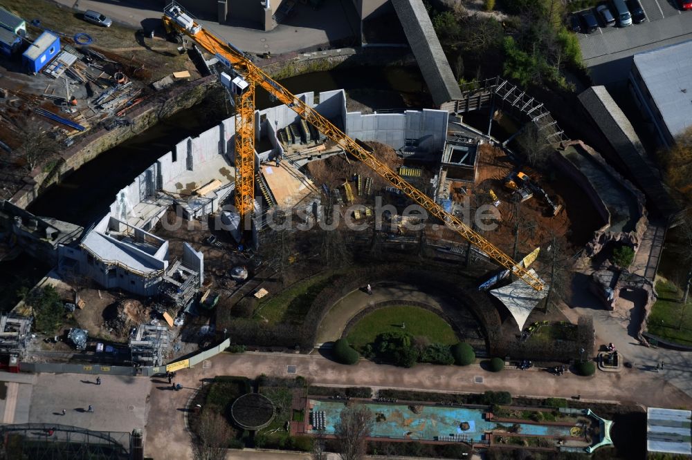 Luftbild Leipzig - Baustelle zum Neubau der Hochgebirgslandschaft Himalaya durch die OTTO HEIL GmbH & Co.KG im Ortsteil Mitte in Leipzig im Bundesland Sachsen