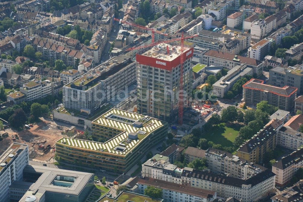 Luftbild Basel - Baustelle zum Neubau des Hochhaus- Gebäudekomplexes Biozentrum der Universität in Basel in Basel, Schweiz