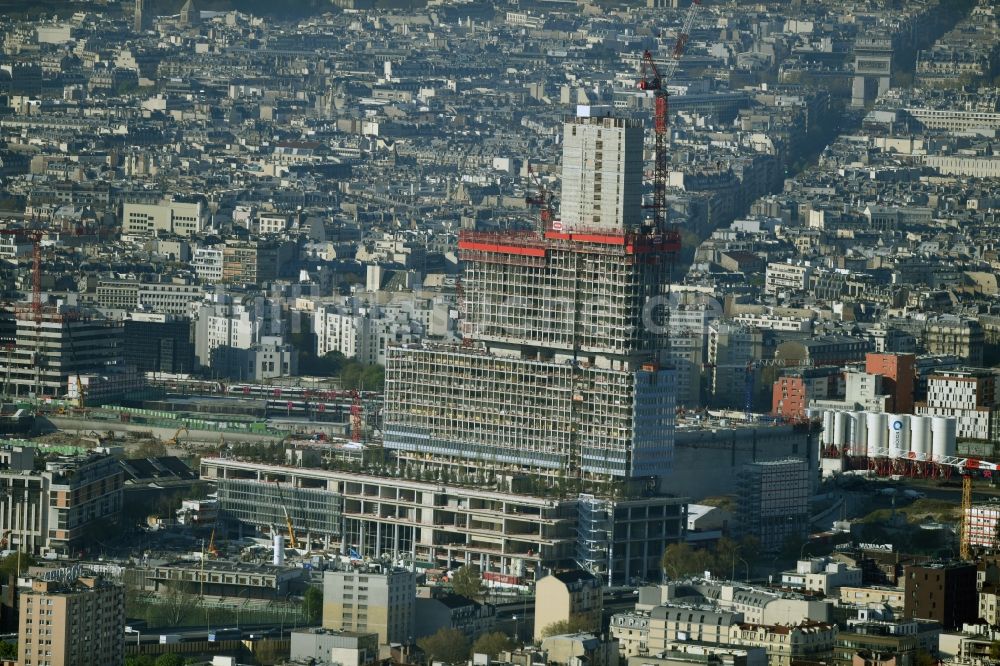 Paris von oben - Baustelle zum Neubau des Hochhaus- Gebäudekomplexes des Justiz- Palast T.G.I. Batignolles in Paris in Ile-de-France, Frankreich