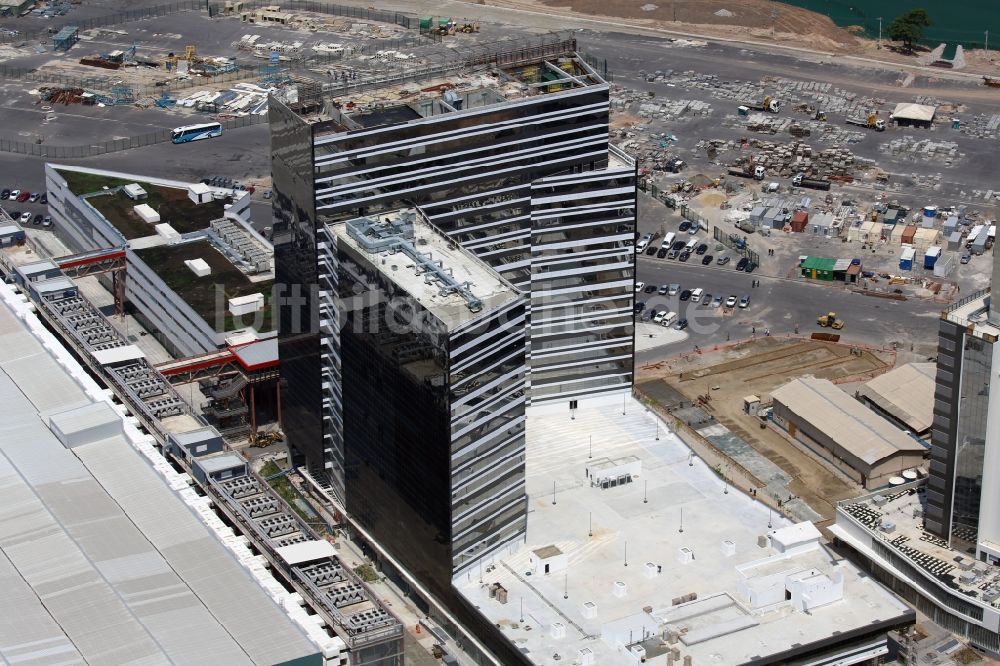 Luftaufnahme Rio de Janeiro - Baustelle zum Neubau des Hochhaus- Gebäudekomplexes in Rio de Janeiro in Rio de Janeiro, Brasilien