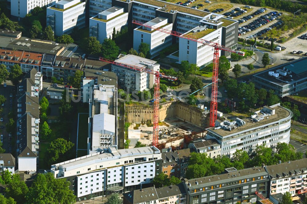 Luftbild Düsseldorf - Baustelle zum Neubau des Hochhaus- Gebäudekomplexes des UpperNord Tower in Düsseldorf im Bundesland Nordrhein-Westfalen, Deutschland