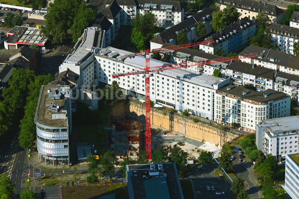 Luftbild Düsseldorf - Baustelle zum Neubau des Hochhaus- Gebäudekomplexes des UpperNord Tower in Düsseldorf im Bundesland Nordrhein-Westfalen, Deutschland