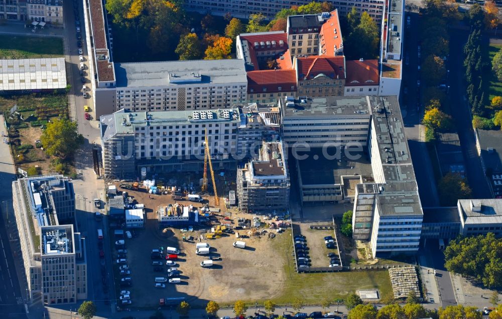 Luftaufnahme Berlin - Baustelle zum Neubau Hotel am Petriplatz in Berlin