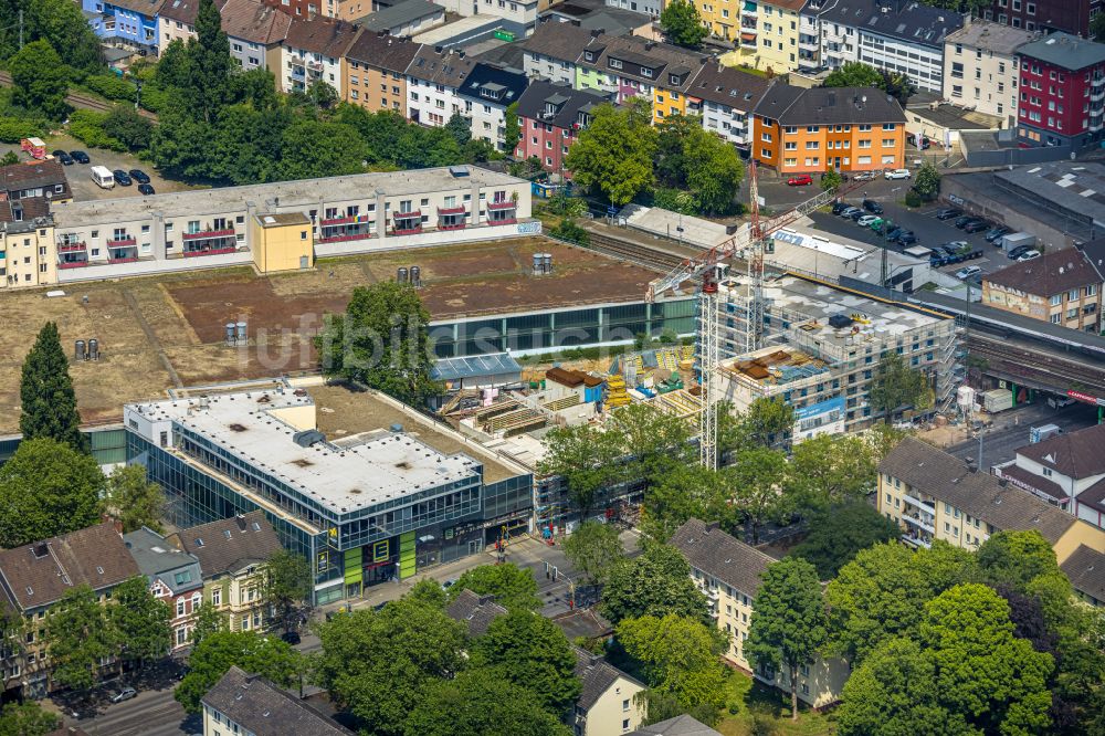 Bochum aus der Vogelperspektive: Baustelle zum Neubau der Hotelanlage an der Alleestraße in Bochum im Bundesland Nordrhein-Westfalen, Deutschland