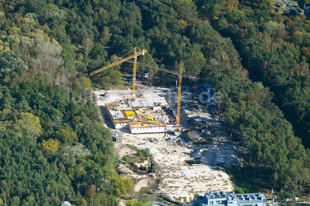 Luftbild Swinemünde - Baustelle zum Neubau der Hotelanlage Apolloresort Swinemünde in Swinemünde in Zachodniopomorskie, Polen