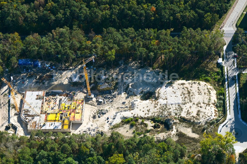 Swinemünde von oben - Baustelle zum Neubau der Hotelanlage Apolloresort Swinemünde in Swinemünde in Zachodniopomorskie, Polen