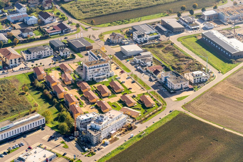 Luftaufnahme Ringsheim - Baustelle zum Neubau der Hotelanlage An der BAB 5 in Ringsheim im Bundesland Baden-Württemberg, Deutschland