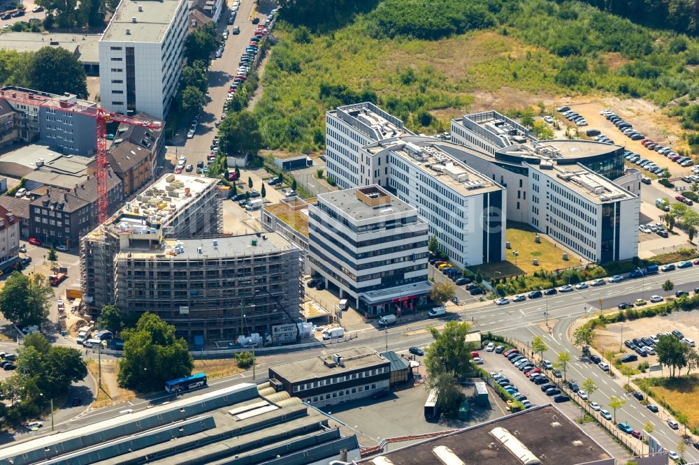 Luftbild Essen - Baustelle zum Neubau der Hotelanlage in Essen im Bundesland Nordrhein-Westfalen, Deutschland