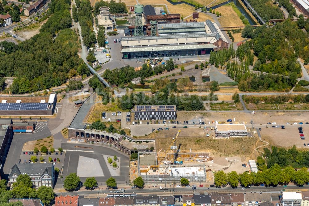 Luftaufnahme Bochum - Baustelle zum Neubau der Hotelanlage der GHOTEL GmbH in Bochum im Bundesland Nordrhein-Westfalen, Deutschland