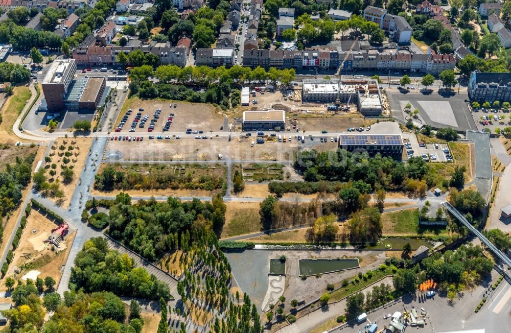 Luftbild Bochum - Baustelle zum Neubau der Hotelanlage der GHOTEL GmbH in Bochum im Bundesland Nordrhein-Westfalen, Deutschland