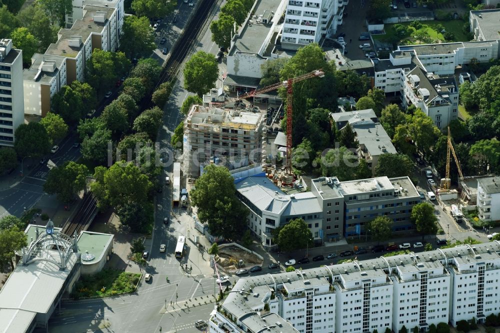 Luftbild Berlin - Baustelle zum Neubau der Hotelanlage am Nollendorfplatz im Ortsteil Tempelhof-Schöneberg in Berlin, Deutschland