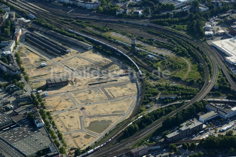 Hamburg aus der Vogelperspektive: Baustelle zum Neubau der Innenstadt Mitte Altona in Hamburg