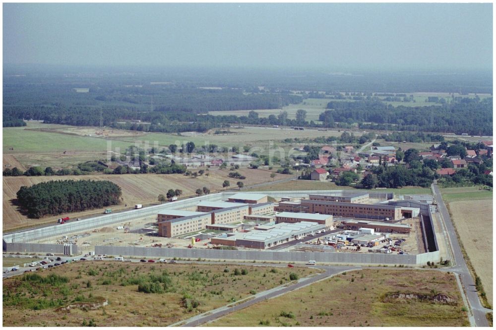 Luftaufnahme Duben - Baustelle zum Neubau der Justizvollzugsanstalt JVA Luckau-Duben in Duben im Bundesland Brandenburg, Deutschland