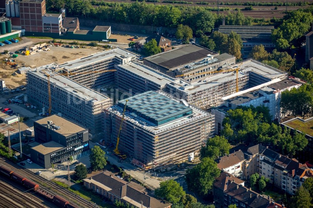 Bochum von oben - Baustelle zum Neubau vom Justizzentrum in Bochum im Bundesland Nordrhein-Westfalen