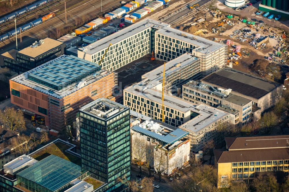 Luftaufnahme Bochum - Baustelle zum Neubau vom Justizzentrum in Bochum im Bundesland Nordrhein-Westfalen