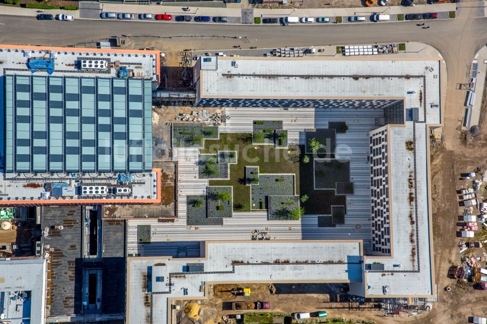 Luftaufnahme Bochum - Baustelle zum Neubau vom Justizzentrum in Bochum im Bundesland Nordrhein-Westfalen