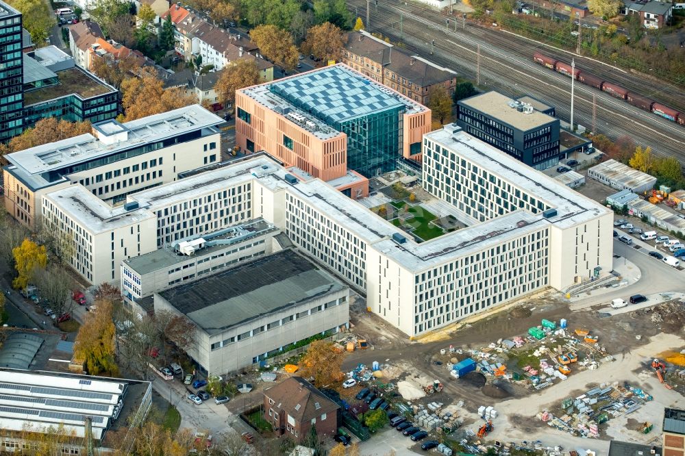 Luftbild Bochum - Baustelle zum Neubau vom Justizzentrum in Bochum im Bundesland Nordrhein-Westfalen