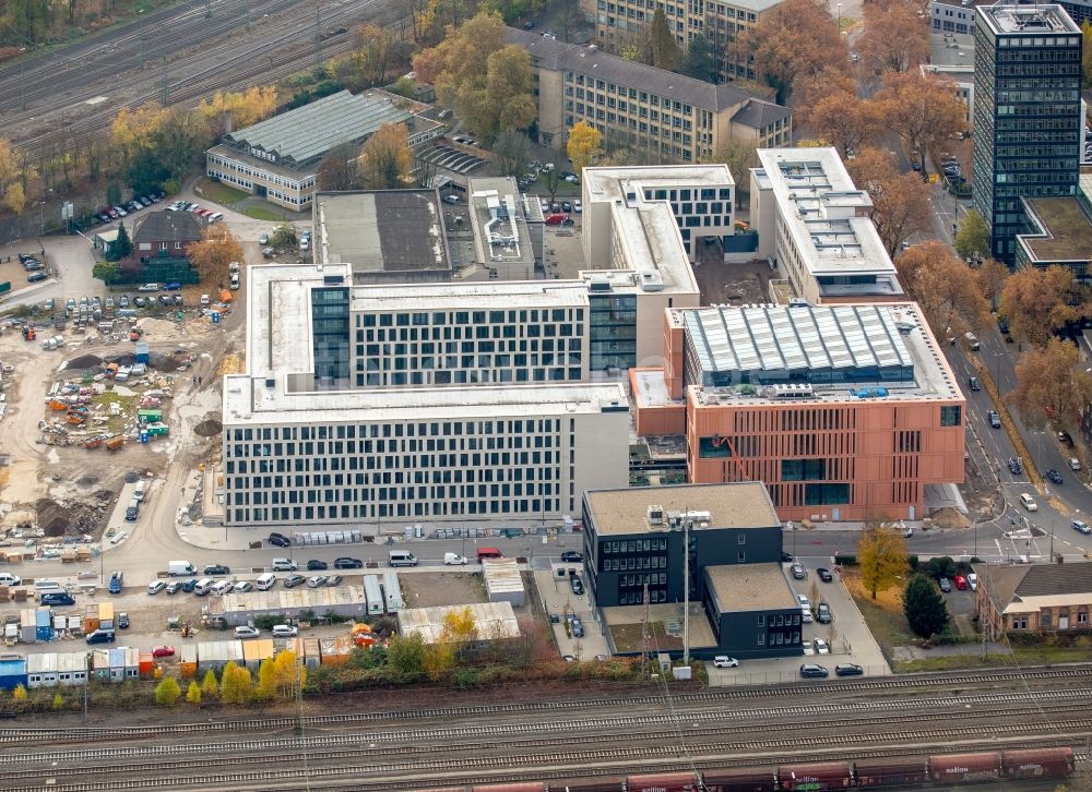 Luftbild Bochum - Baustelle zum Neubau vom Justizzentrum in Bochum im Bundesland Nordrhein-Westfalen