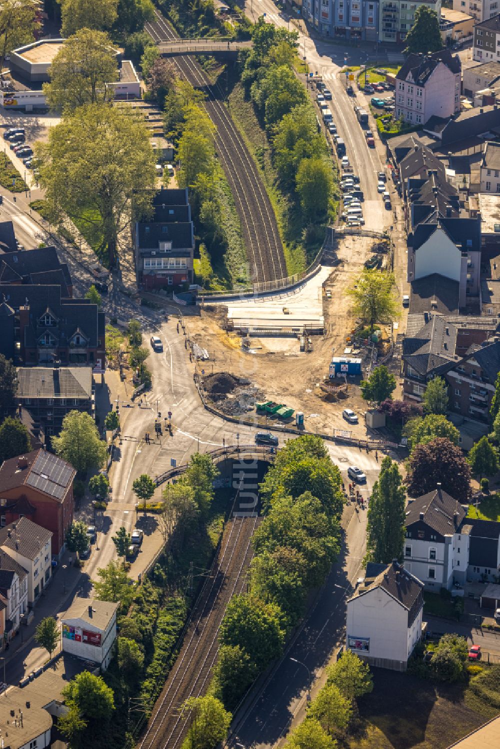 Luftbild Wetter (Ruhr) - Baustelle zum Neubau der Kaiserstraße - Straßenführung in Wetter (Ruhr) im Bundesland Nordrhein-Westfalen, Deutschland