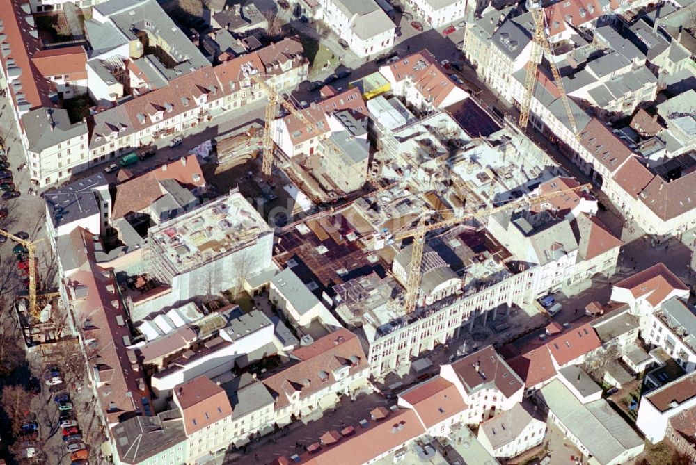 Potsdam aus der Vogelperspektive: Baustelle zum Neubau des Kaufhaus- Gebäudes Karstadt Potsdam - Stadtpalais in Potsdam im Bundesland Brandenburg, Deutschland